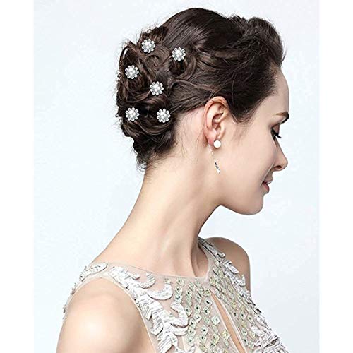 Manodhruva® 48 Pcs Bridal Hair Accessories Fancy Silver Pearl Hair Juda Pin for Bun Styling for Women Girls, Pack of 48 Pins, 1 cm Diameter with 6.5 cm Total Length - Image 4
