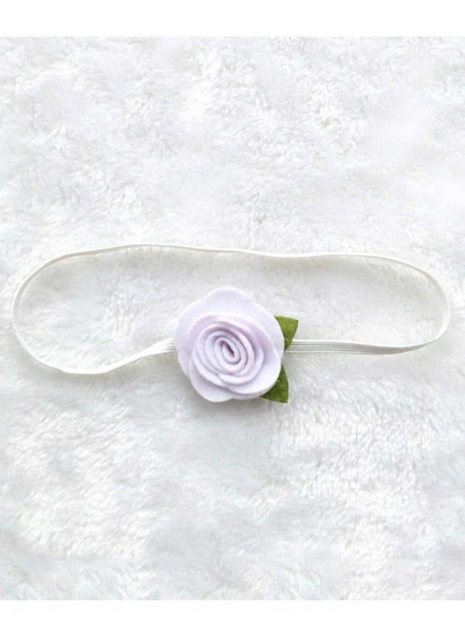 BabyMoon Baby Headbands Flower Cotton Hairbands For Newborns And Toddlers Pack Of 4Multicolor  - Image 4
