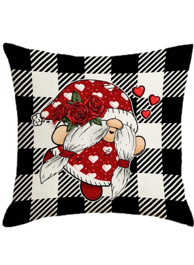 4 Pieces Heart Pattern Pillow Covers 45*45cm Home Sofa Seat Cushion Covers Decor Pillow Cases Only Covers - Image 5