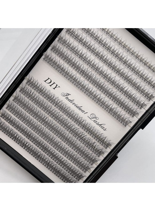IECILI Individual Lashes Natural Cluster Lashes 480Pcs 814Mm Mixed Pack 12 Rootsc Curl 0.07Mm Thicknessfaux Mink Diy Premade Fans Eyelash Extensions (C Curl Fishtail Lashes0.07Mm)  - Image 1