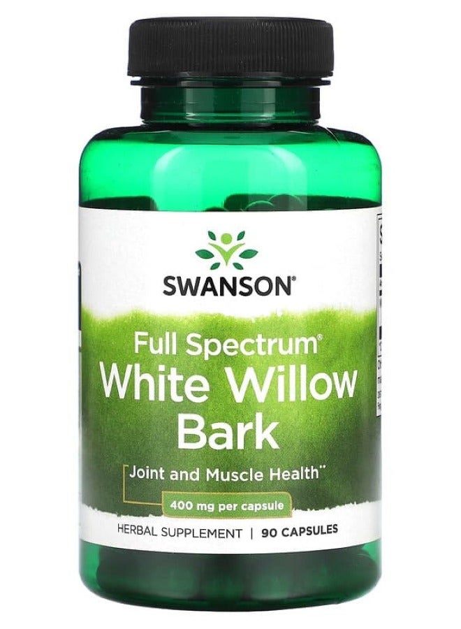 SWANSON Full Spectrum White Willow Bark 400 mg 90 Caps - Image 1