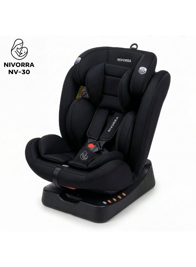 Nivorra Luxury Baby Car Seat ECE R129/04 Certified for 0-12 Years, Multi-Stage Recline with 5-Point Harness and Side Impact Protection - Image 4