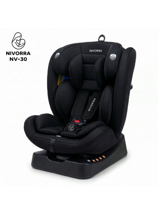 Nivorra Luxury Baby Car Seat ECE R129/04 Certified for 0-12 Years, Multi-Stage Recline with 5-Point Harness and Side Impact Protection - Image 1