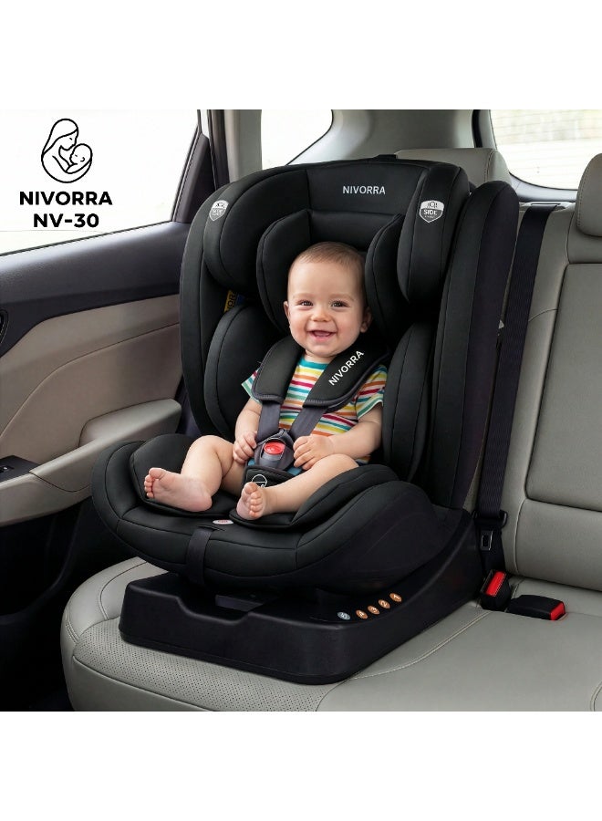 Nivorra Luxury Baby Car Seat ECE R129/04 Certified for 0-12 Years, Multi-Stage Recline with 5-Point Harness and Side Impact Protection - Image 2