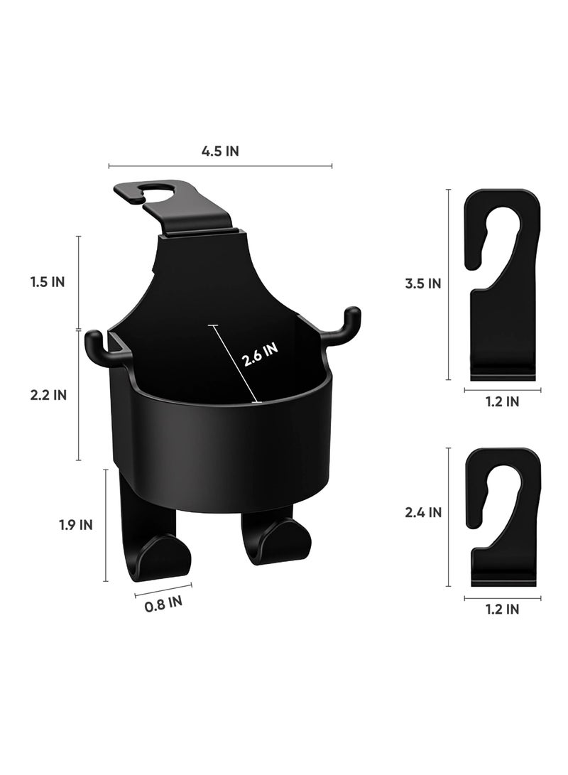 Excefore Multifunctional Hook For Car Seat Back, 4 Pack Car Headrest Cup Holder For Your Car Back Seat, Phone Holder With Hook Car Back Hanging Mount Cup Storage - Image 3