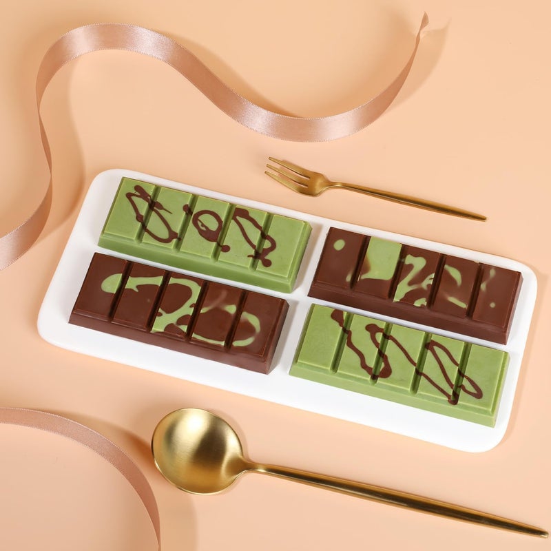 Fimary قوالب الشوكولاتة فيماري - قالب بار الشوكولاتة غير لاصق، قالب الشوكولاتة القابل للتفكيك، قالب عميق من الدرجة الغذائية لوجبات الشوكولاتة والحليب الخفيف - Image 4