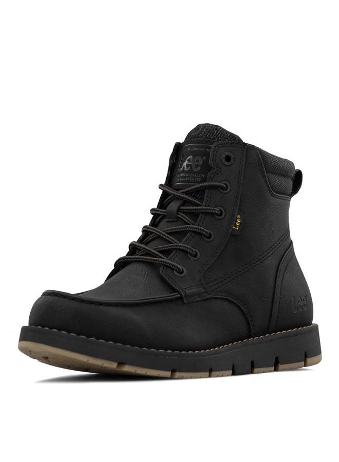 LEE Men's Waylon Chukka Boot, Black/Black Denim/Gum, 13 - Image 1