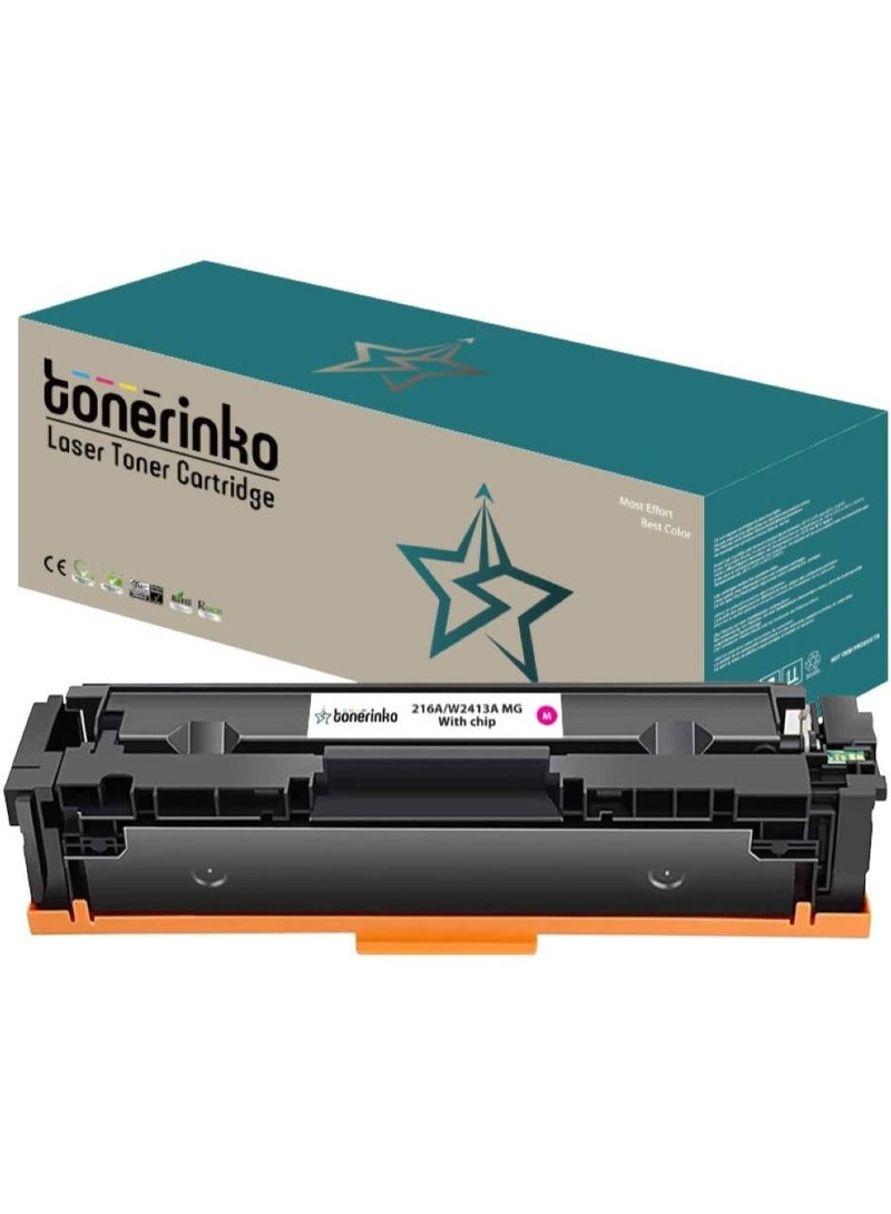 Toner Cartridge Tonerinko Premium Replacement Toner Cartridge Compatible With HP Color LaserJet Pro M155a, MFP M182n, MFP M183fw, W2413A Magenta (Magenta 216A/W2413A MG With Chip) | W2413A MG - Image 1