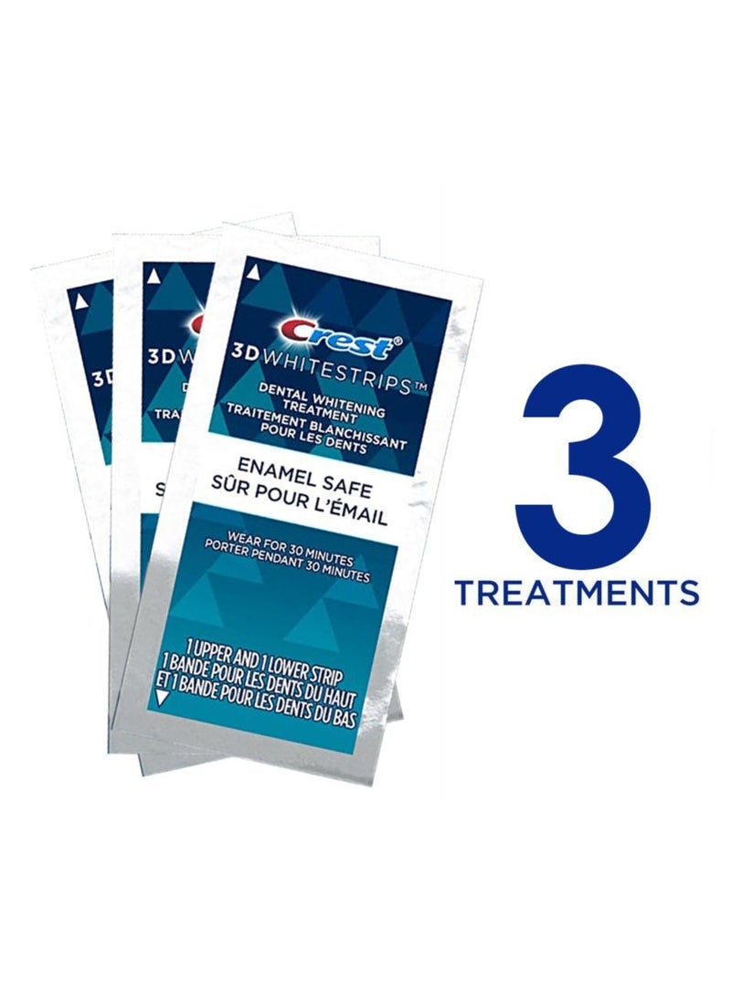 Crest 3DWhitestrips Noticeably White At-Home Teeth Whitening Kit, 3 Treatments  - Image 2