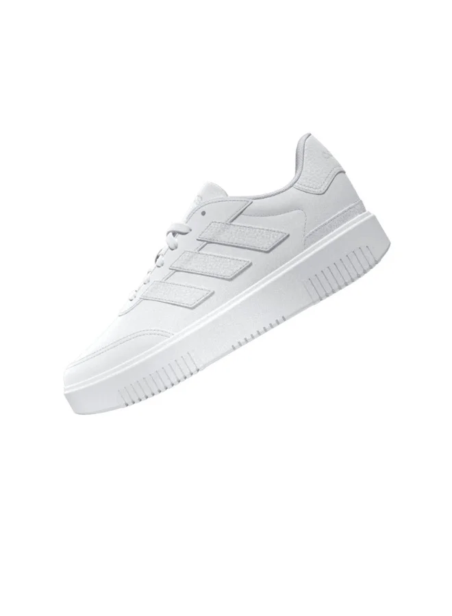 adidas أحذية رياضية نسائية بيضاء كورت بلوك بولد دبليو