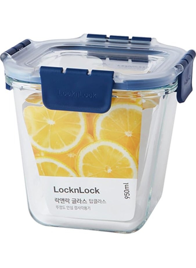 LOCK & LOCK Topclass Square Heat Resist. Glass Cont. 950Ml - Image 1