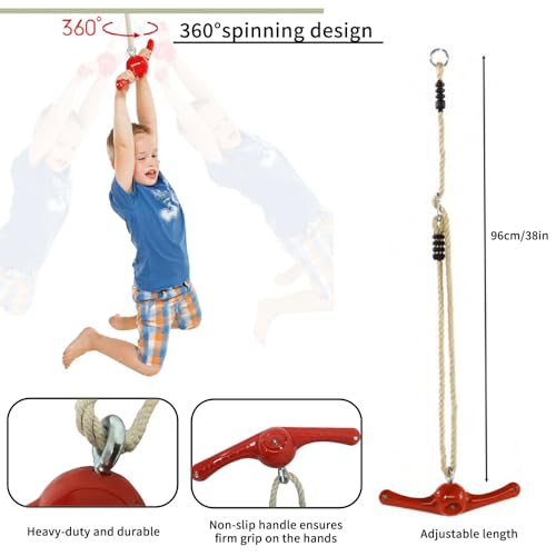 AMYESE Swing Spins 360 Spinner Swing for Boys Girls Indoor Outdoor Twister Activity Flip Toy for Teens Exercise Build Kids Body Strength Basement Playground Backyard Fun Accessory Blue - Image 5