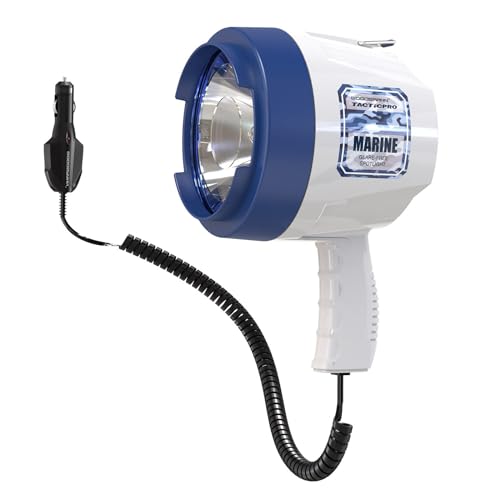 GOODSMANN Spotlight Outdoor Handheld 12v Spot Light 1200 Lumen spotlights with Cigarette Lighter for Boat Marine Glare-Free Bright Plug in Spotlight for Car Corded Floodlight - Image 1