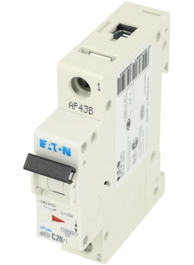 Eaton Eaton MCB Miniature Circuit Breaker 20A 10kA 1P 