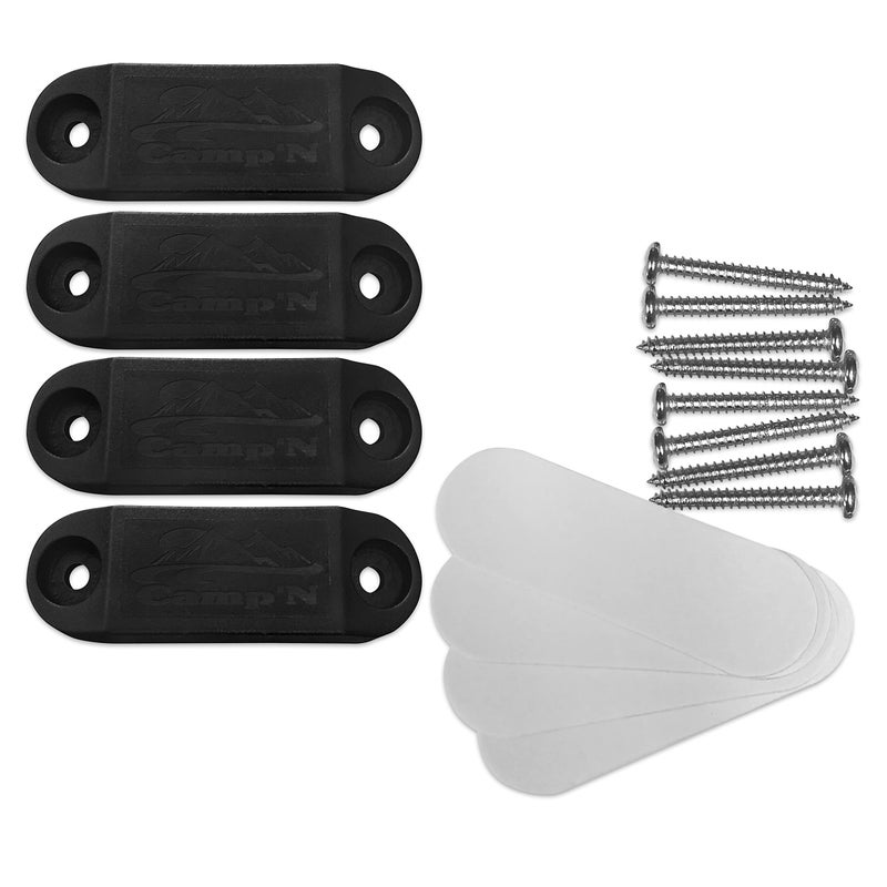 #1 Selling/Rated - Magnetic Baggage Door Catch - Holder - Clip - Latch for RV, Trailer, Camper, Motor Home, Cargo Trailer, Boat Compartments - Replaces Plastic Spring Clips (Black 2-Pair)
