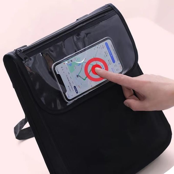 SquEqu Electric Scooter Bag Storage Pouch Handlebar Attachement Large Capacity With Waterproof Phone Holder Pocket Front Hanging Bags Organizer For Bike Handle Bar Ebike Motorcycle Bicycle Escooter - Image 3