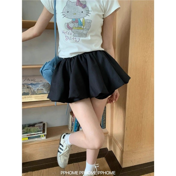 Pphome***~Cake Tutu Skirt Plaid Bud Skirt Age-Reducing Tutu Skirt Anti-Exposure Skirt Short Skirt - Image 1