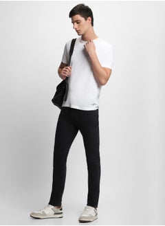 Dennis Lingo Slim Fit Black Men's Cotton Poly Stretch Jeans with Button & Zip Closure  - Image 1