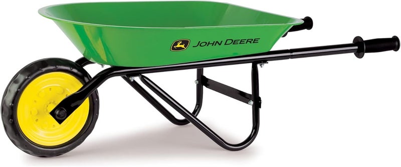 John Deere TOMY Kids Wheelbarrow - 34 Inch - Kids Gardening Tools - Toys - Ages 2 Years and Up - Image 1