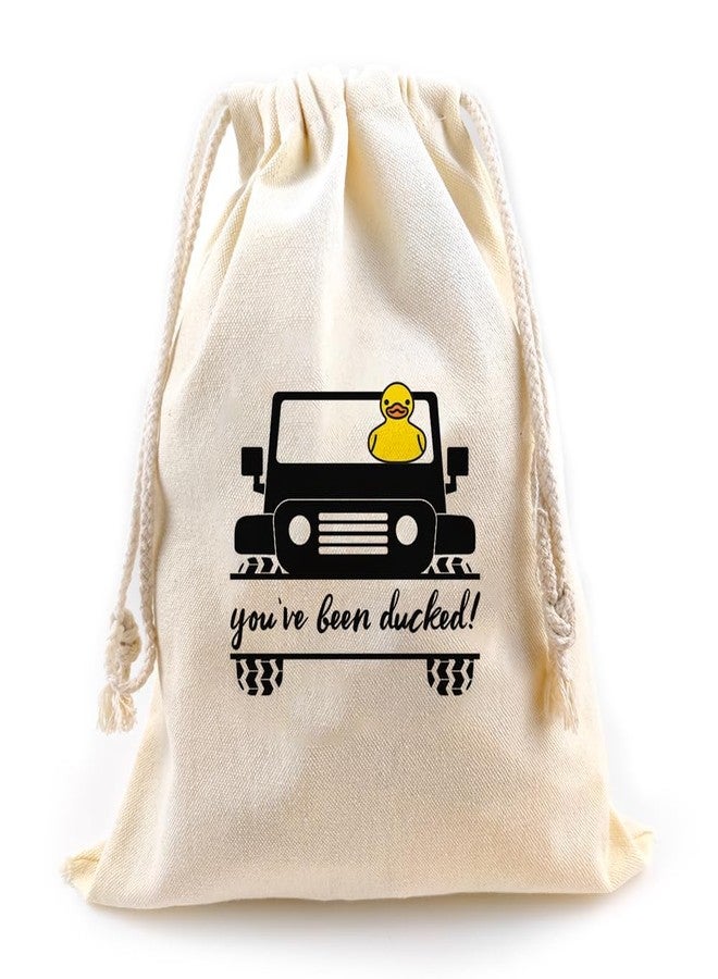 LANBAIHE You've Been Ducked, Duck bag Rubber Duck Drawstring Bag, Reusable Rubber Duck Bag 14.6 x 11.8 inches, Great Gift for Any Duck Enthusiast - Burlap Drawstring Bag - Image 1