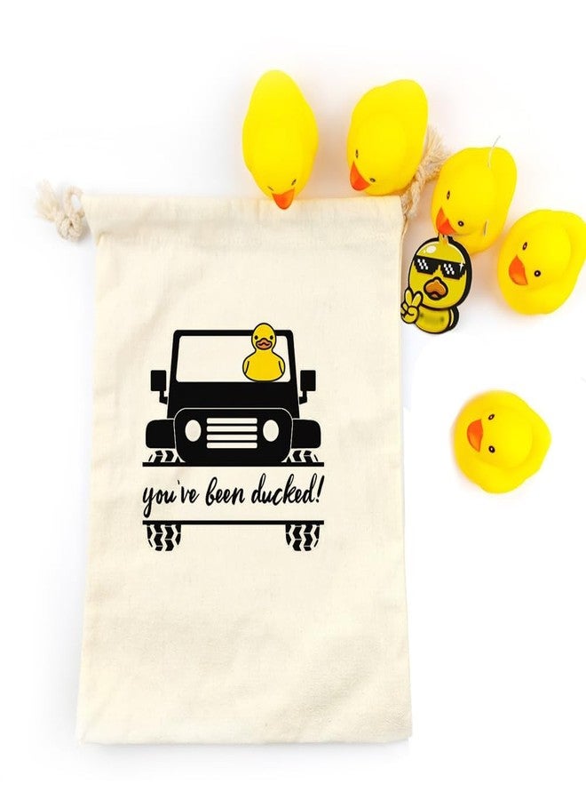 LANBAIHE You've Been Ducked, Duck bag Rubber Duck Drawstring Bag, Reusable Rubber Duck Bag 14.6 x 11.8 inches, Great Gift for Any Duck Enthusiast - Burlap Drawstring Bag - Image 4