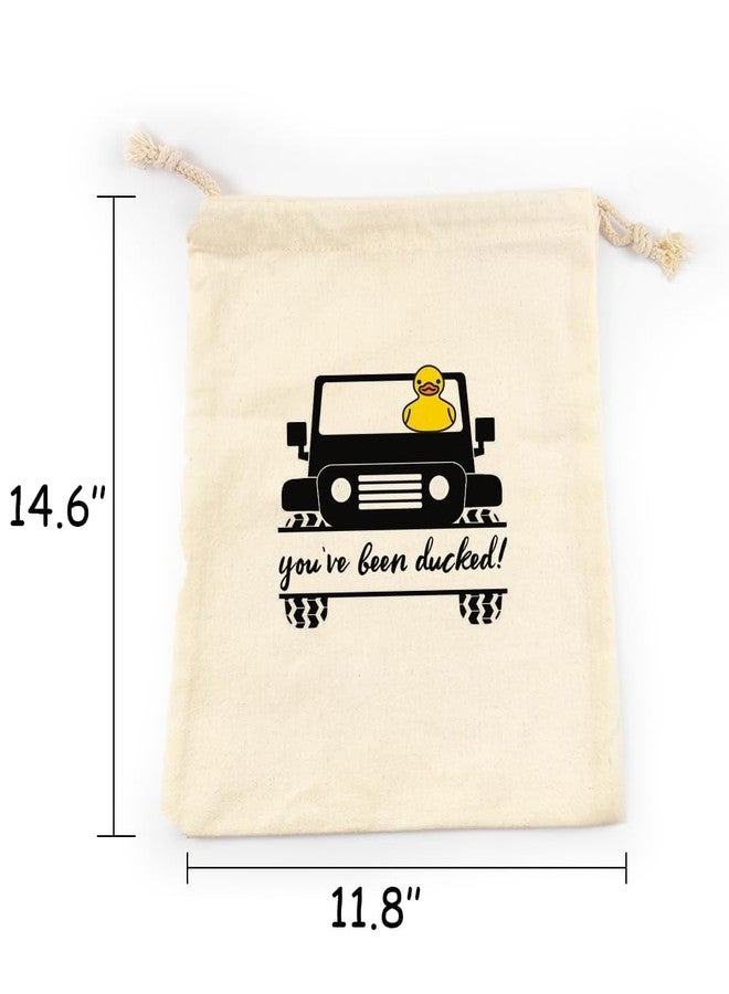 LANBAIHE You've Been Ducked, Duck bag Rubber Duck Drawstring Bag, Reusable Rubber Duck Bag 14.6 x 11.8 inches, Great Gift for Any Duck Enthusiast - Burlap Drawstring Bag - Image 2