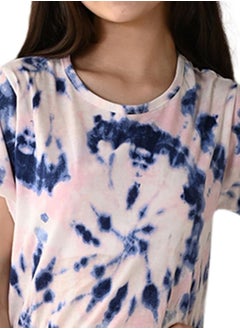 LILPICKS Tie-Dyed Round Neck T-Shirt Dress by Styli  - Image 2