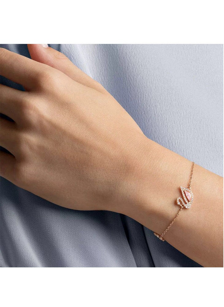 General - Rose Gold Plated Dazzling Swan Bracelet With Crystals - Image 1