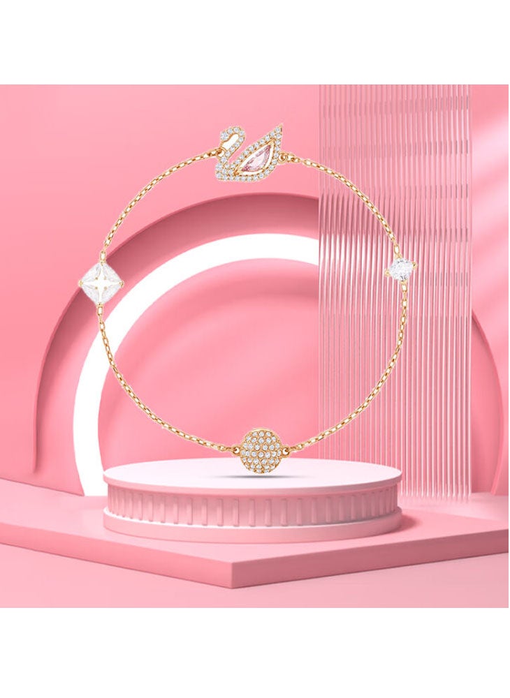 General - Rose Gold Plated Dazzling Swan Bracelet With Crystals - Image 1