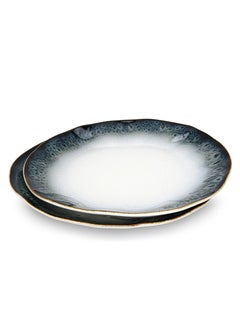 Fissman Set of 2 Dinner Plates 26cm Galactica, Porcelain Plate For Serving, Main Courses And Meals, Microwave, Oven, and Dishwasher Safe, Scratch Resistant, Kitchen Tableware  - Image 3