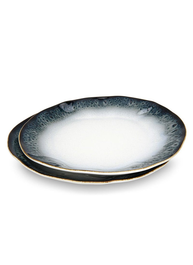 Fissman Set of 2 Dinner Plates 26cm Galactica, Porcelain Plate For Serving, Main Courses And Meals, Microwave, Oven, and Dishwasher Safe, Scratch Resistant, Kitchen Tableware  - Image 3
