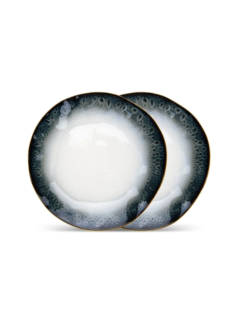 فيسمان Set of 2 Dinner Plates 26cm Galactica, Porcelain Plate For Serving, Main Courses And Meals, Microwave, Oven, and Dishwasher Safe, Scratch Resistant, Kitchen Tableware