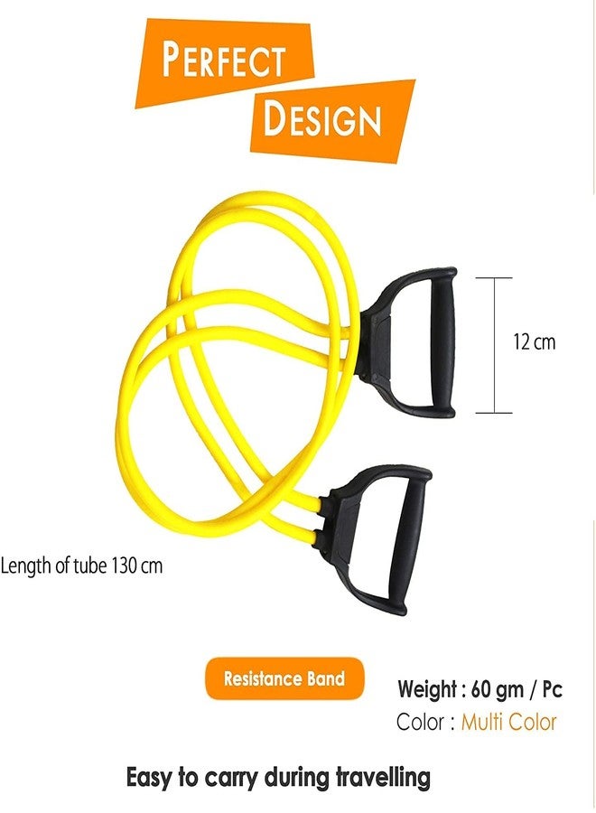 FEWORLD Resistance Toning Tube, with Foam Handles, Door Anchor for Exercise & Stretching, Suitable in Home & Gym Workout for Men & Women-Multi Resistance. - Image 5