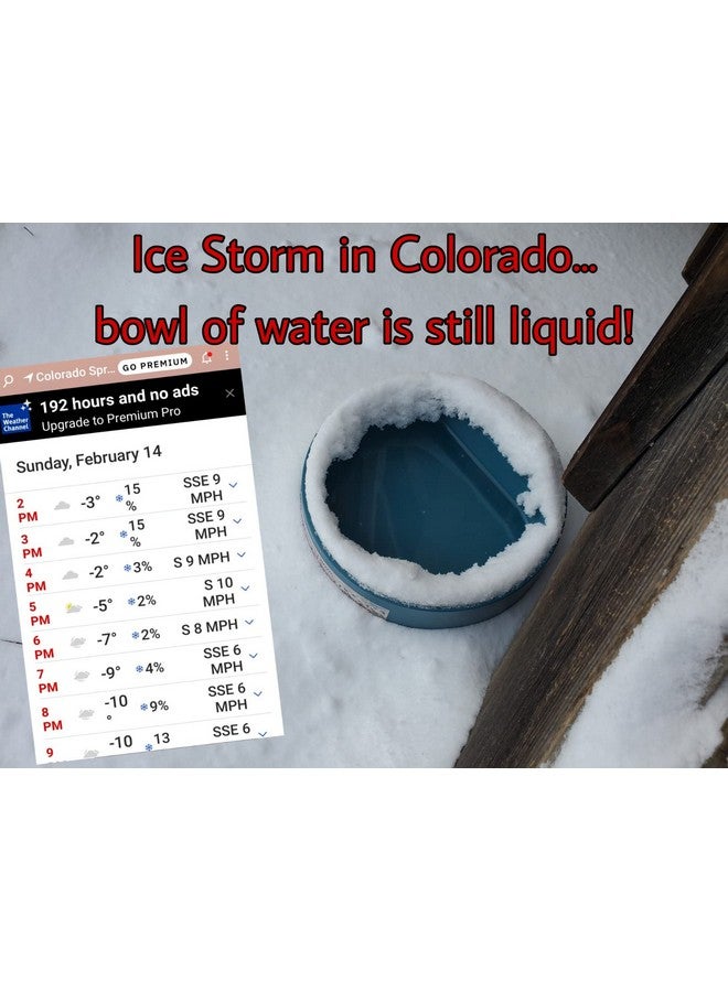 Namsan Heated Water Bowl for Cats Outdoor, 2.2L, Heated Pet Bowl for Chickens Rabbits Farm Animals, Heated Dog Bowl Ice Free in Winter, Thermal-Bowl Warm Water Bird Bath Dish - Image 3