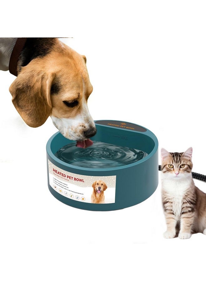 Namsan Heated Water Bowl for Cats Outdoor, 2.2L, Heated Pet Bowl for Chickens Rabbits Farm Animals, Heated Dog Bowl Ice Free in Winter, Thermal-Bowl Warm Water Bird Bath Dish - Image 1