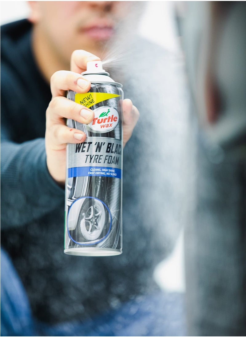 TurtleWax - Wet N Black Tyre Foam Spray - Image 1
