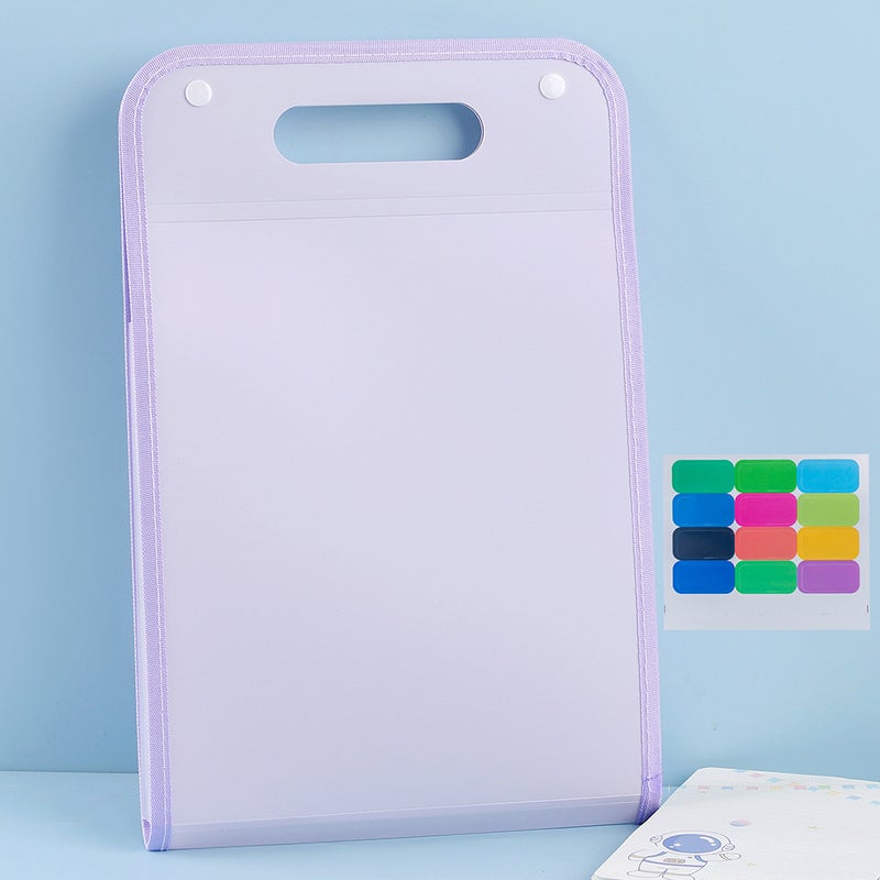 Organ Bag Test Paper Storage Bag Folder Student A4 Folder Large Capacity Storage Book Multi-Layer Vertical Portable - Image 1