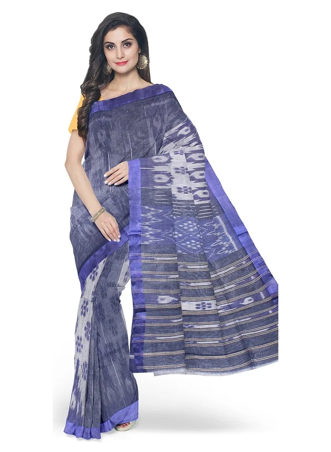 Parinita Sarees Navy Blue Tant Cotton Saree for Women