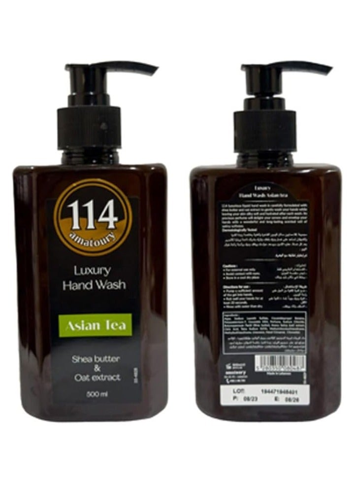114 Amatoury Luxury Asian Tea Hand Wash 500ml – Gentle, Aromatic & Moisturizing Formula