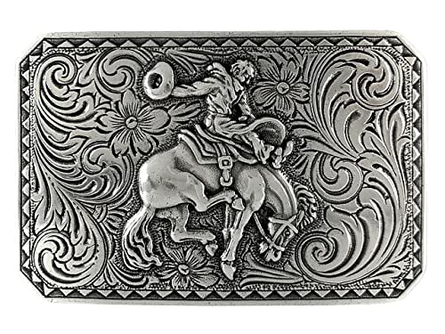 Belts.com HA0150 Antique Silver Bronco Rider Cowboy Belt Buckle, Fits 1-1/2"(38mm) Belt (Antique Silver) - Image 5