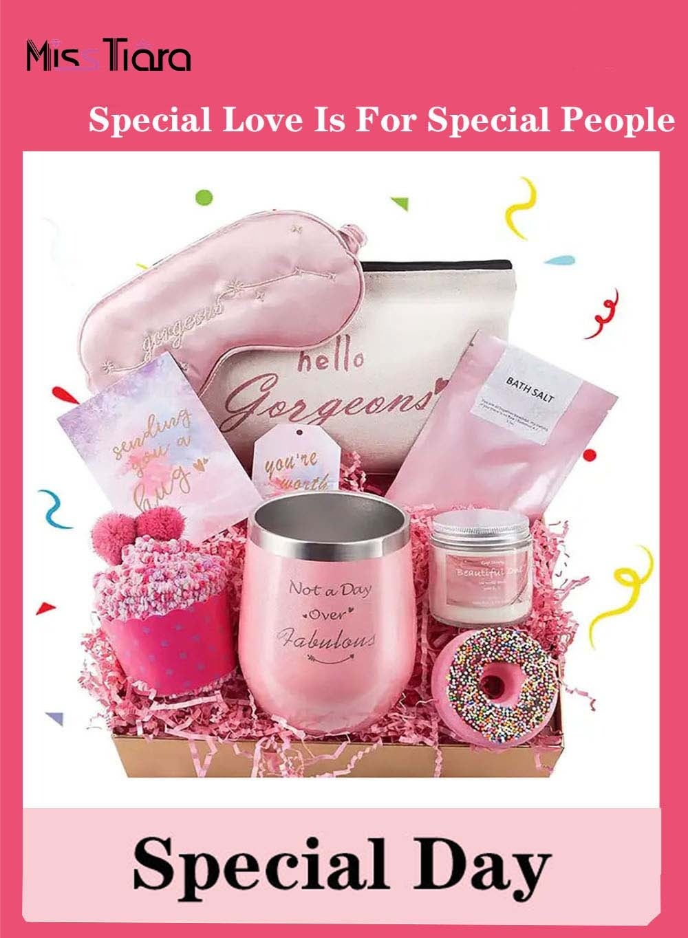 Mother's Day, Birthday Gifts for Women, Relaxing Spa Gift Basket Set, Unique Gift Ideas for Women, Gifts for Mom Sister Best Friend Wife, Coworker Teacher Nurse Gifts for Women