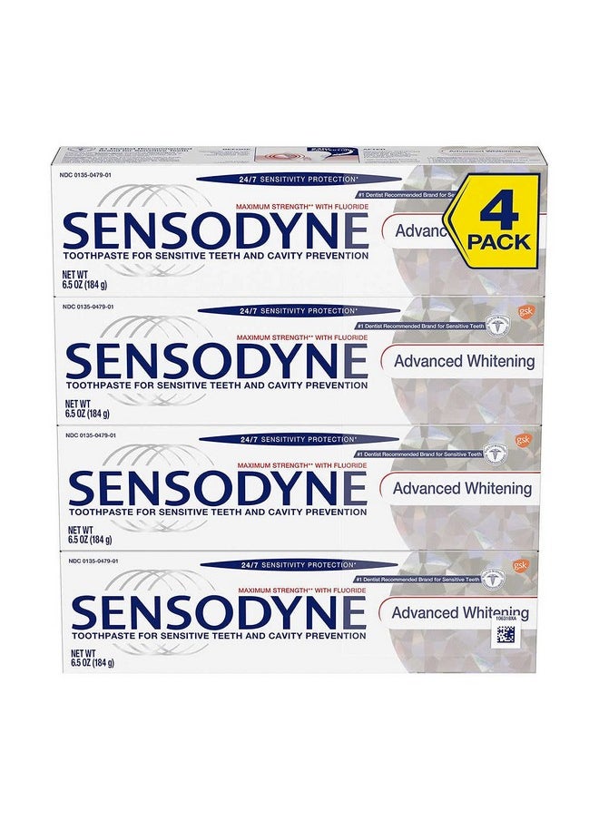 Sensodyne SENSODYNE Advanced Whitening Toothpaste, 6.5 oz, 4-Pack  - Image 1