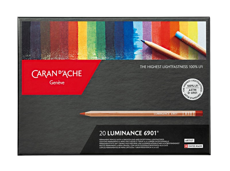Caran d'Ache CREATIVE ART MATERIALS Caran D'ache Luminance Colored Pencil Set of 20 (6901.720) - Image 2