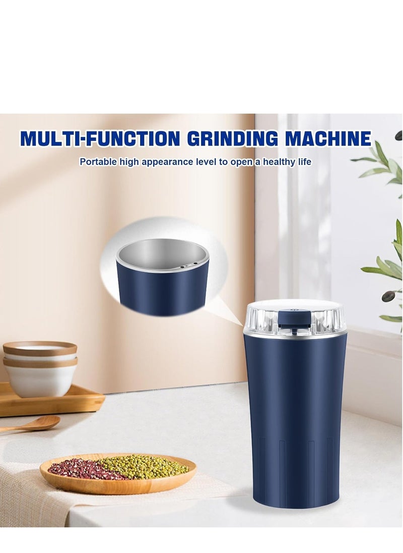 JAJEEK مطحنة قهوة كهربائية 300 واط، مطحنة حبوب الإسبريسو والتوابل بشفرات من الفولاذ المقاوم للصدأ، مطحنة متعددة الوظائف لحبوب القهوة والتوابل والأعشاب والمكسرات - قوية ومتينة، طحن سريع، مدمجة وسهلة الاستخدام، مثالية للاستخدام في المنزل أو المكتب - Image 1