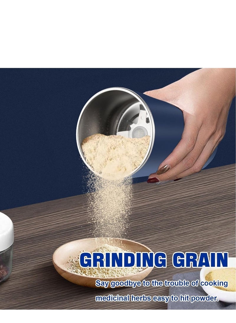 JAJEEK مطحنة قهوة كهربائية 300 واط، مطحنة حبوب الإسبريسو والتوابل بشفرات من الفولاذ المقاوم للصدأ، مطحنة متعددة الوظائف لحبوب القهوة والتوابل والأعشاب والمكسرات - قوية ومتينة، طحن سريع، مدمجة وسهلة الاستخدام، مثالية للاستخدام في المنزل أو المكتب - Image 4