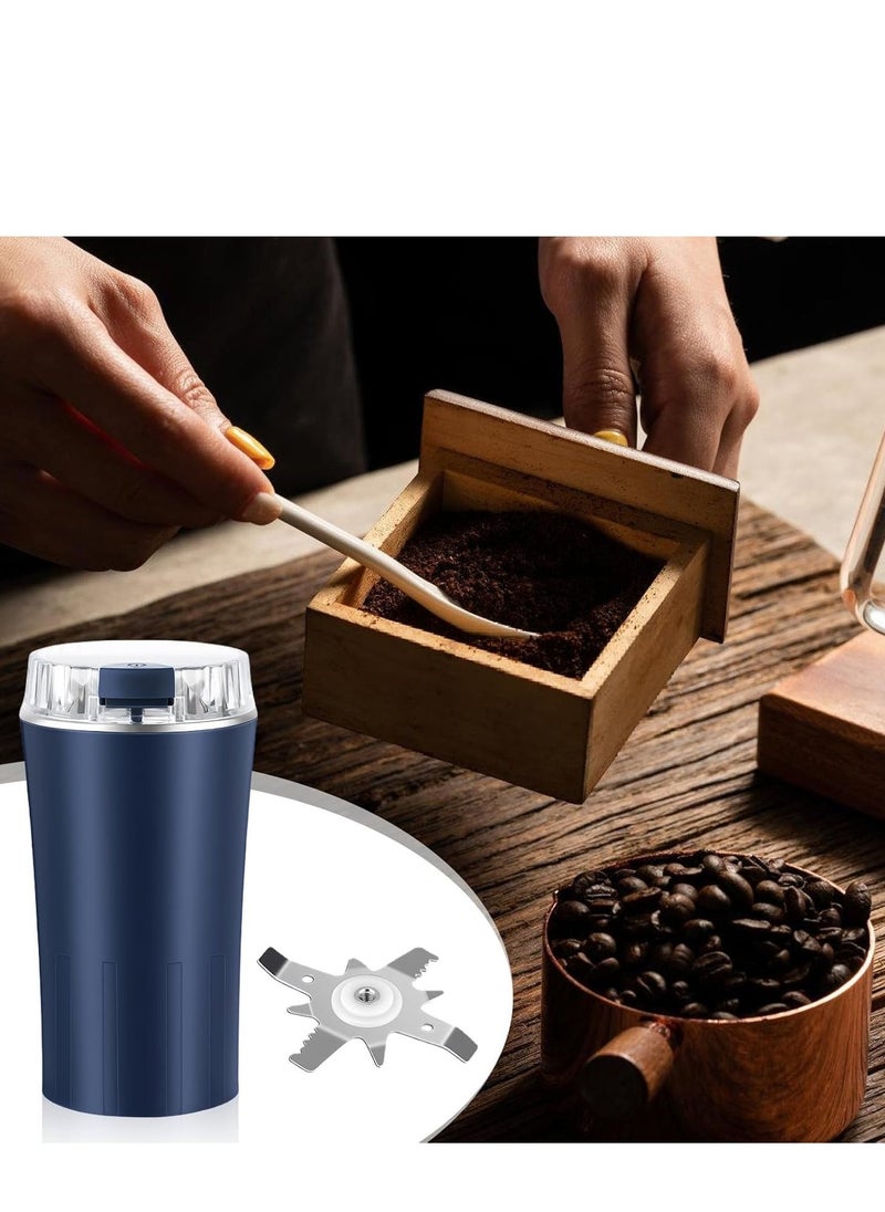 JAJEEK مطحنة قهوة كهربائية 300 واط، مطحنة حبوب الإسبريسو والتوابل بشفرات من الفولاذ المقاوم للصدأ، مطحنة متعددة الوظائف لحبوب القهوة والتوابل والأعشاب والمكسرات - قوية ومتينة، طحن سريع، مدمجة وسهلة الاستخدام، مثالية للاستخدام في المنزل أو المكتب - Image 3