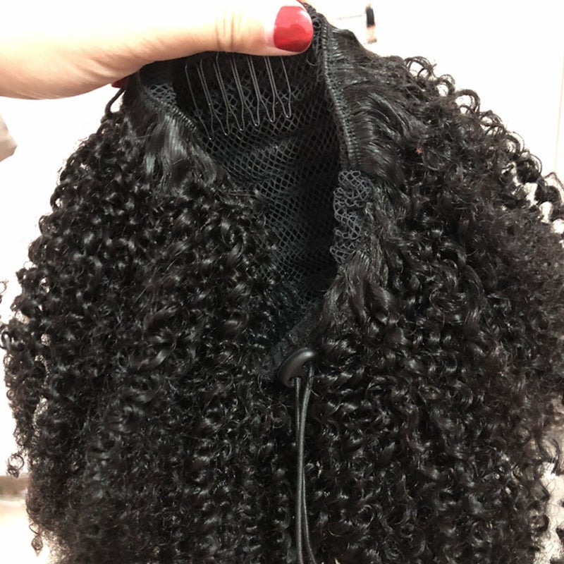 1 Pc 20in Curly Ponytail Extension Drawstring Ponytail Ponytail Extension - Image 4