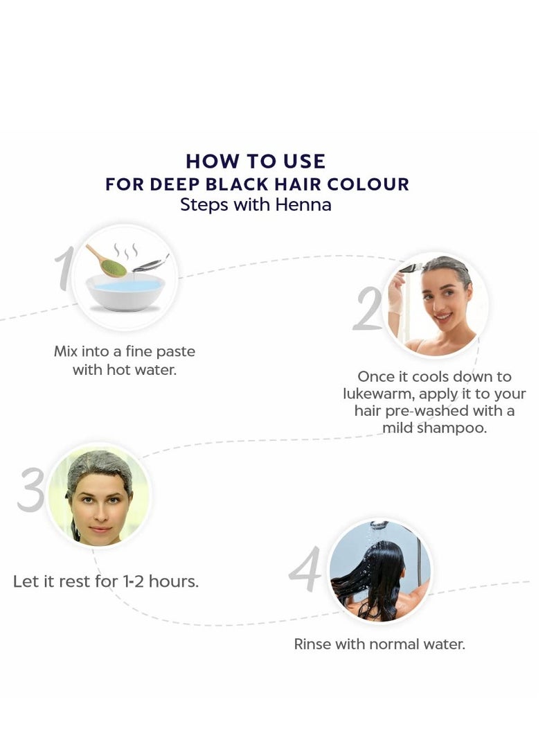 Indus Valley Bio Organic Herbal Indigo Powder | Triple-Sifted Microfine for Natural Hair Coloring | Covers Early Greys & Protects Hair from Damage | 400g - Image 2