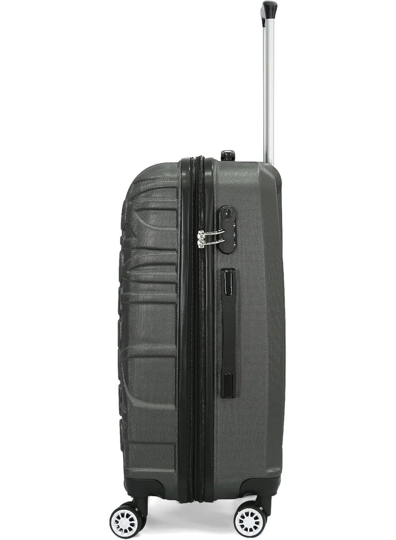 GIORDANO حقيبة تروولي GIORDANO Hardside Luggage Trolley Bag 3 قطع مع عجلات دوارة - Image 4