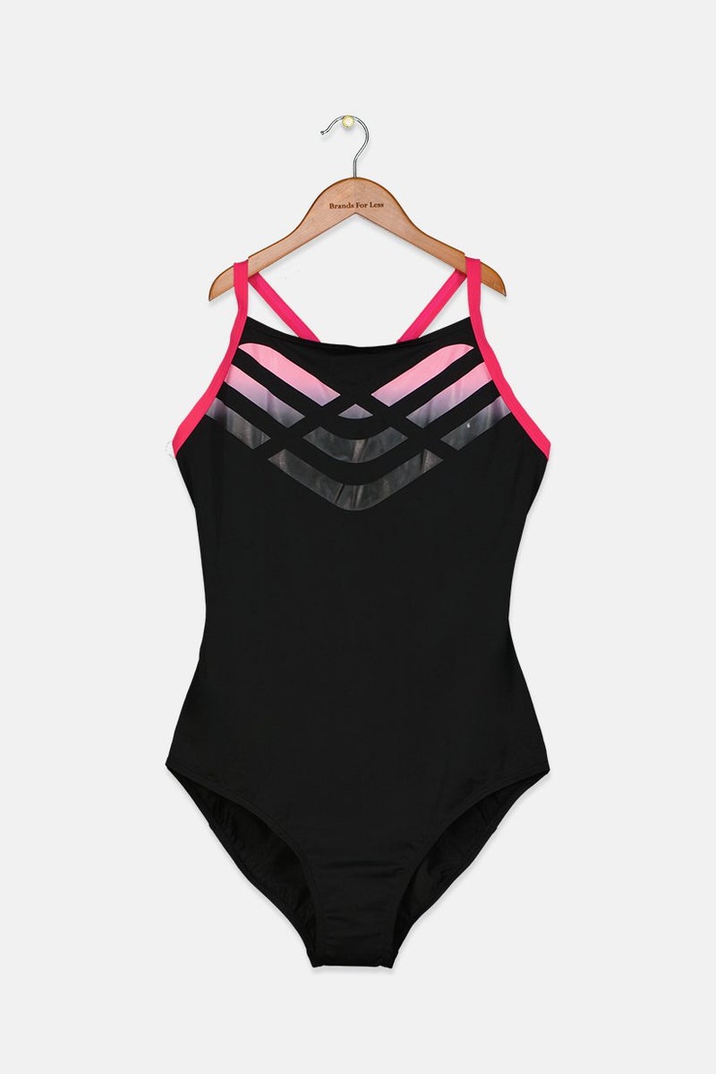 arena Women Landmark Training One Piece Swimsuit, Black  - Image 1